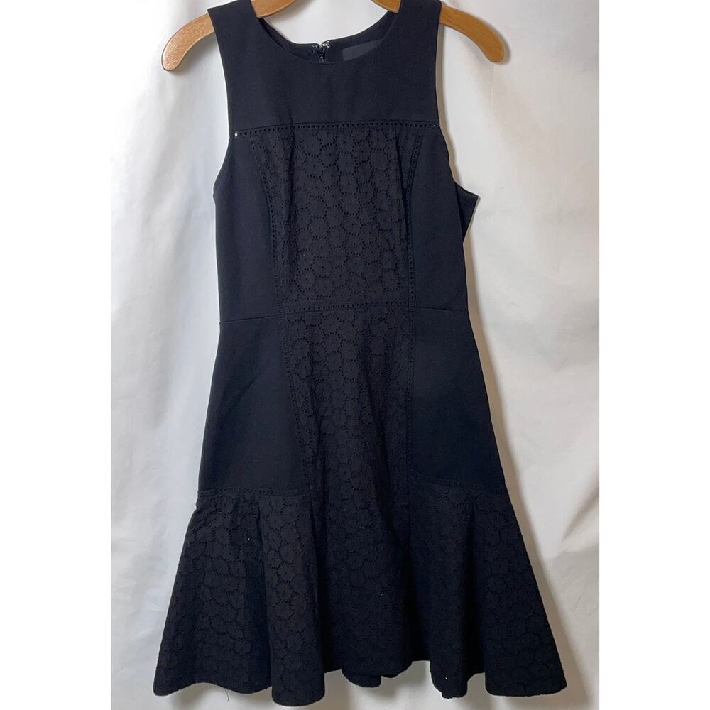J. Crew Collection Black Eyelet‎ Dress - Women's Size 2 - Kicky Flair Skirt